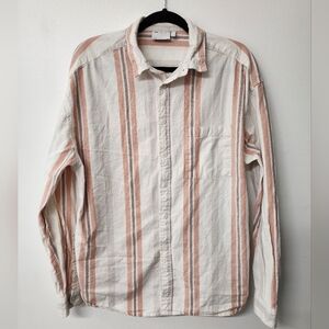 ASOS Striped Men's Shirt - White and Tan